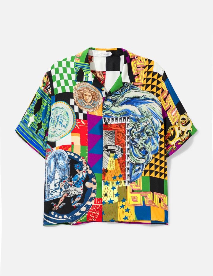 Printed Silk Twill Regular Shirt by VERSACE