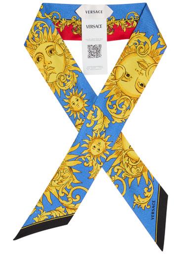 Printed silk-twill bandeaux by VERSACE