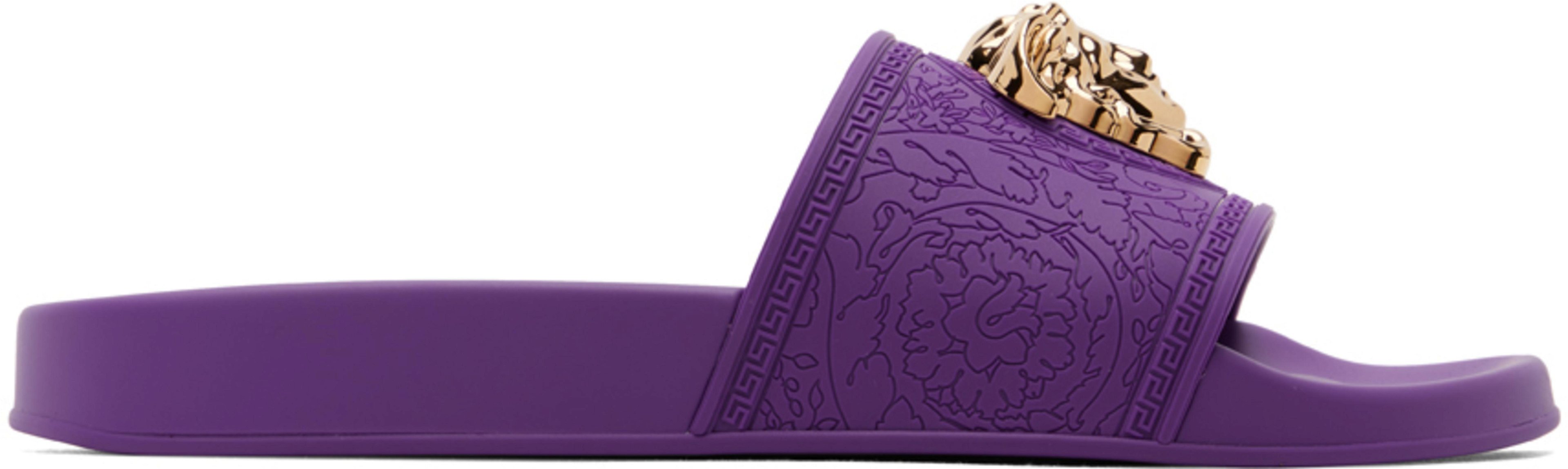 Purple Palazzo Slides by VERSACE