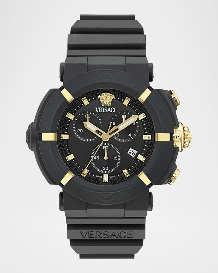 Real Active Chrono 45MM Black Ecoceramic Watch by VERSACE