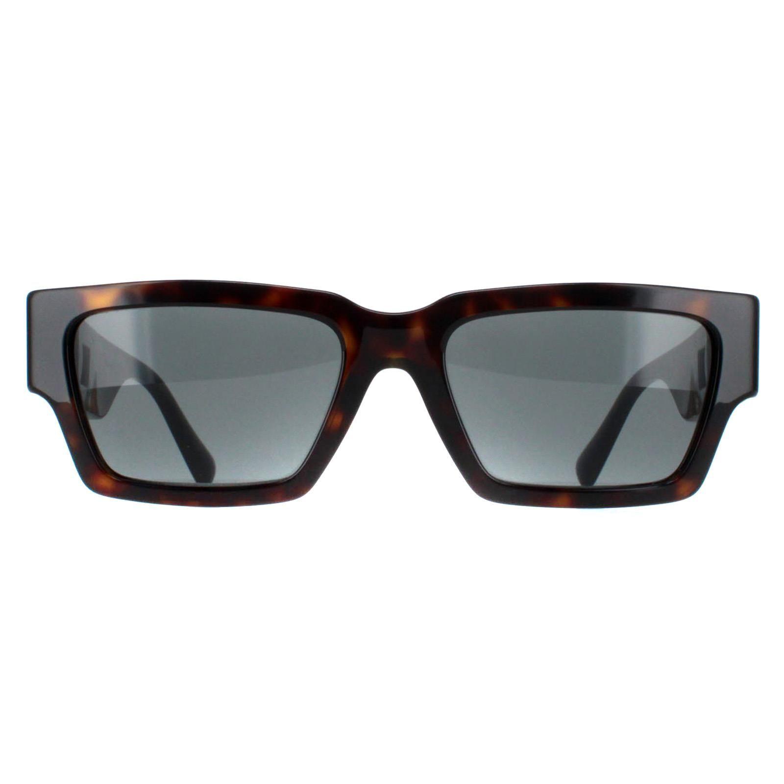 Rectangle Dark Havana Dark Grey VE4459 by VERSACE Rectangle Dark Havana Dark Grey VE4459 by VERSACE