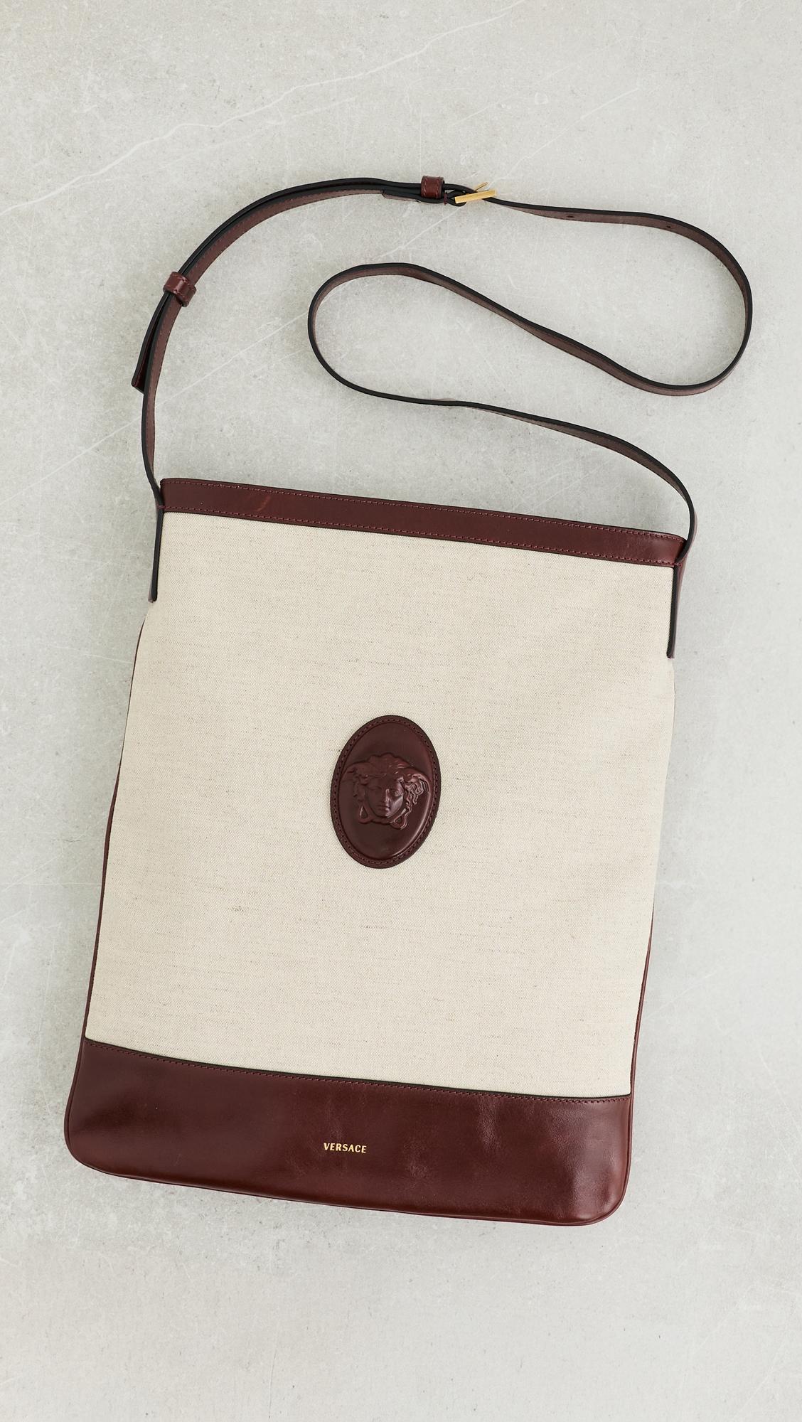 Rivière North/South Canvas Tote Bag by VERSACE
