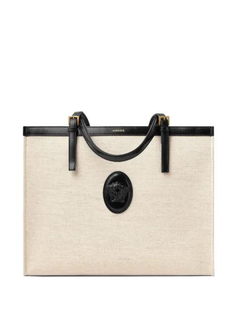 Rivière large canvas tote by VERSACE