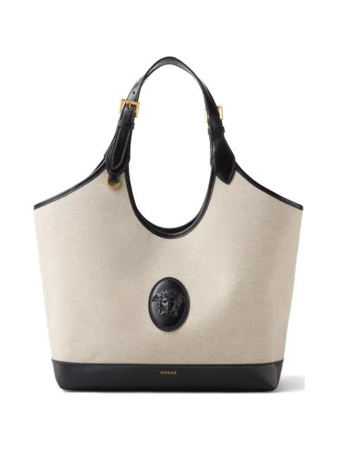 Rivière large canvas tote by VERSACE