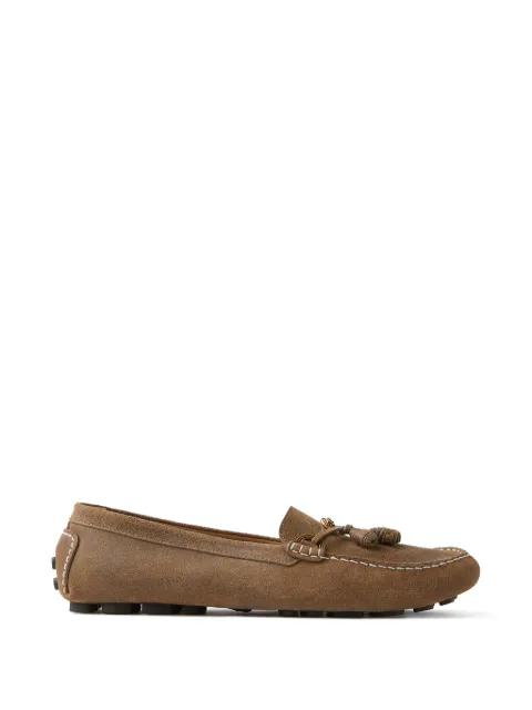Robin suede driver shoes by VERSACE