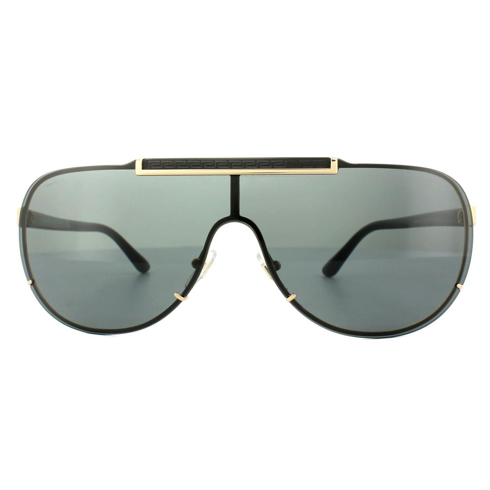 Shield Gold Grey Sunglasses by VERSACE