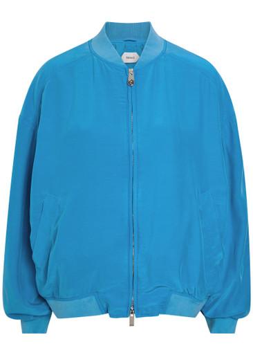 Silk-poplin bomber jacket by VERSACE