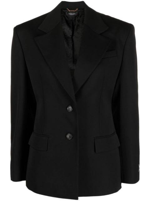 Single-breasted wool blazer by VERSACE