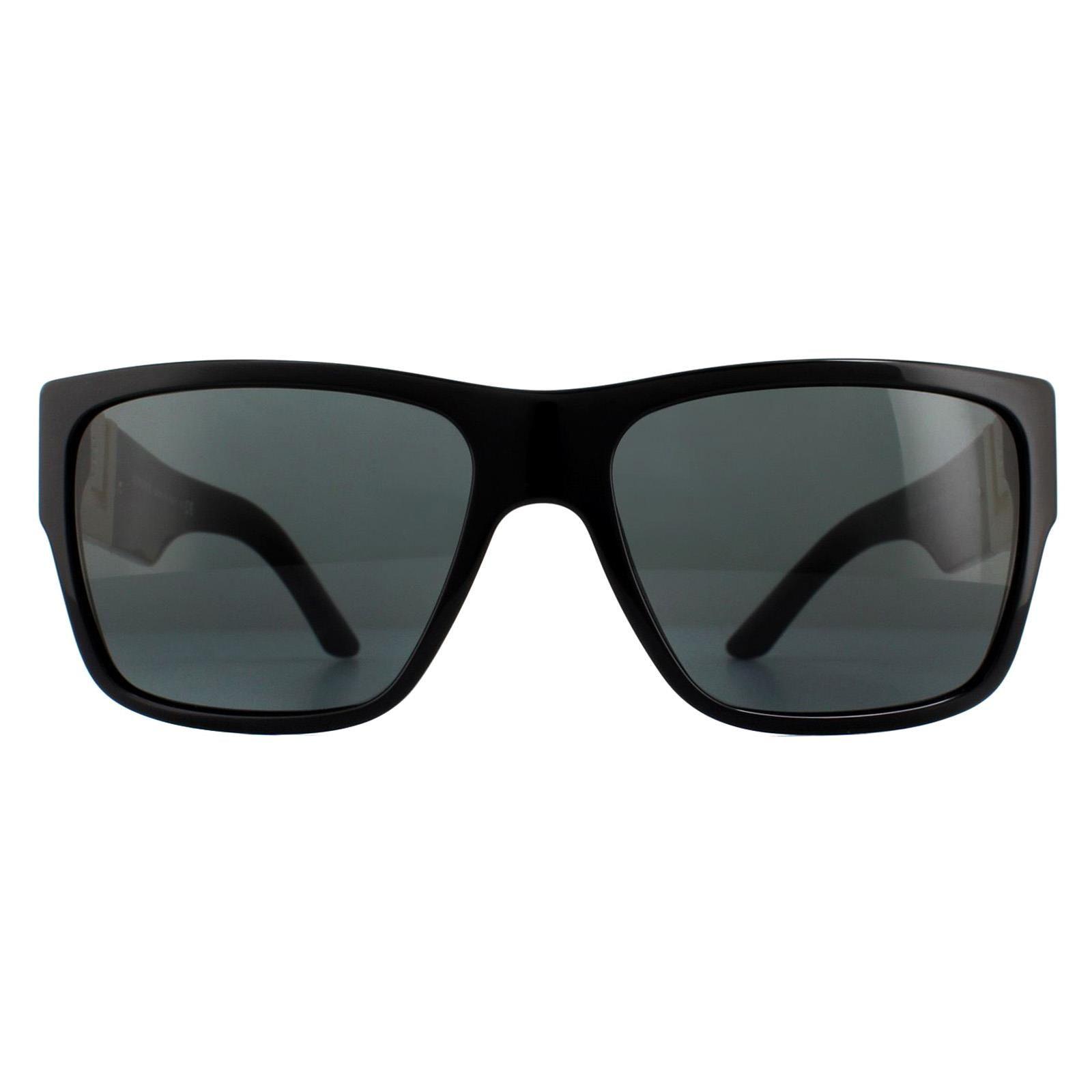 Square Black Grey Sunglasses by VERSACE
