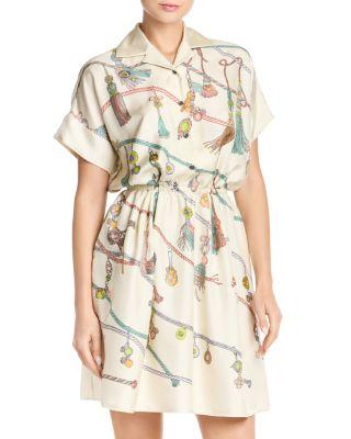 Stolen Jewels Silk Shirtdress by VERSACE