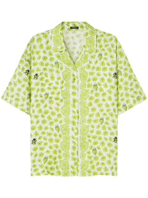 Strawberry Garden silk shirt by VERSACE