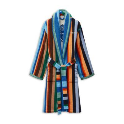 Striped Cotton Terry Medusa Robe by VERSACE