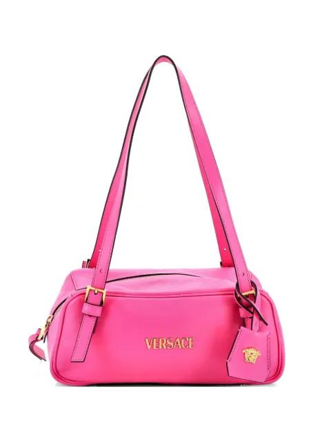 Tag Bowling Bag Leather shoulder bag by VERSACE 