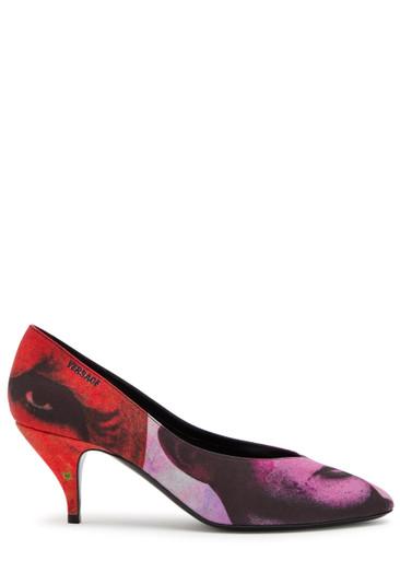 Tina 65 printed faille pumps by VERSACE