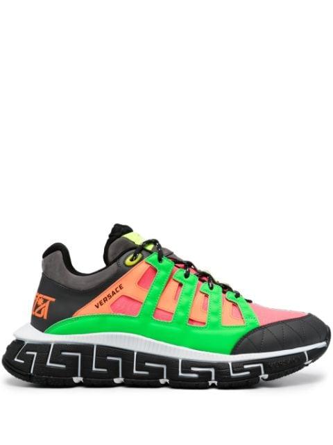Trigreca panelled sneakers by VERSACE
