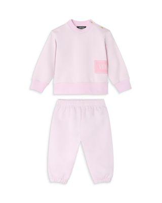 Unisex 90s Logo Baby Print Fleece Top & Pants - Baby by VERSACE