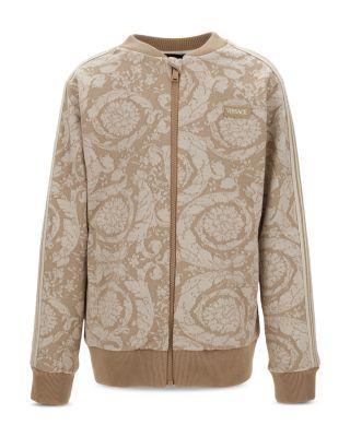Unisex Barocco Kids Jacquard Fleece Front Zip Sweatshirt - Little Kid by VERSACE