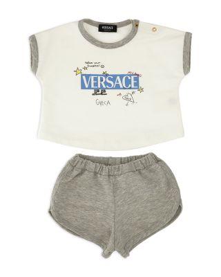 Unisex Fleece Logo Top and Shorts Set - Baby by VERSACE