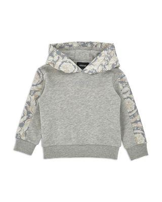 Unisex Melange Fleece Barocco Hoodie - Baby by VERSACE