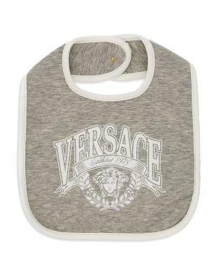 Unisex Str. Melange Jersey Medusa Varsity Print Bib - Baby by VERSACE