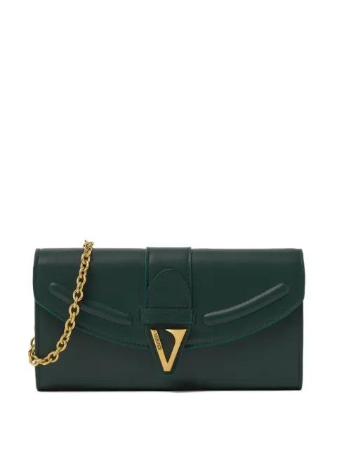 V-logo leather wallet by VERSACE
