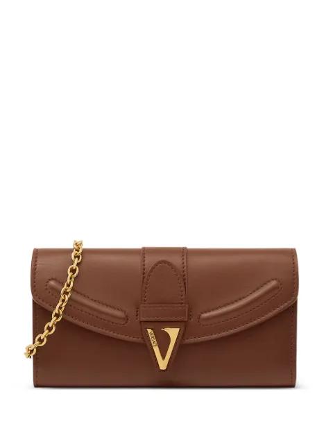 V-logo leather wallet by VERSACE
