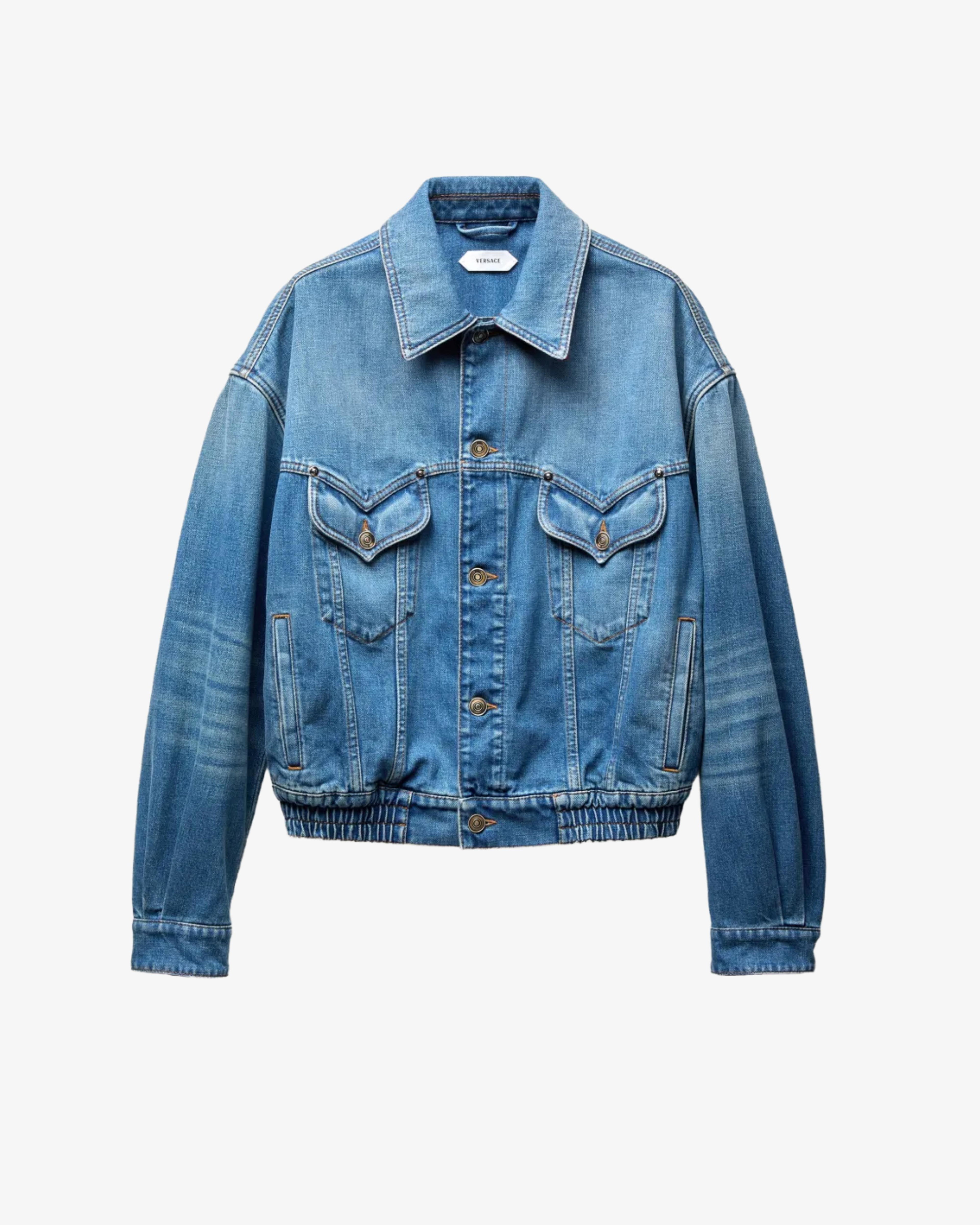 VERSACE - Men's Blouson Denim Non-Stretch Light Stone - (Denim) by VERSACE