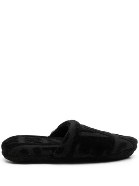 Versace Allover towelling-finish slippers by VERSACE