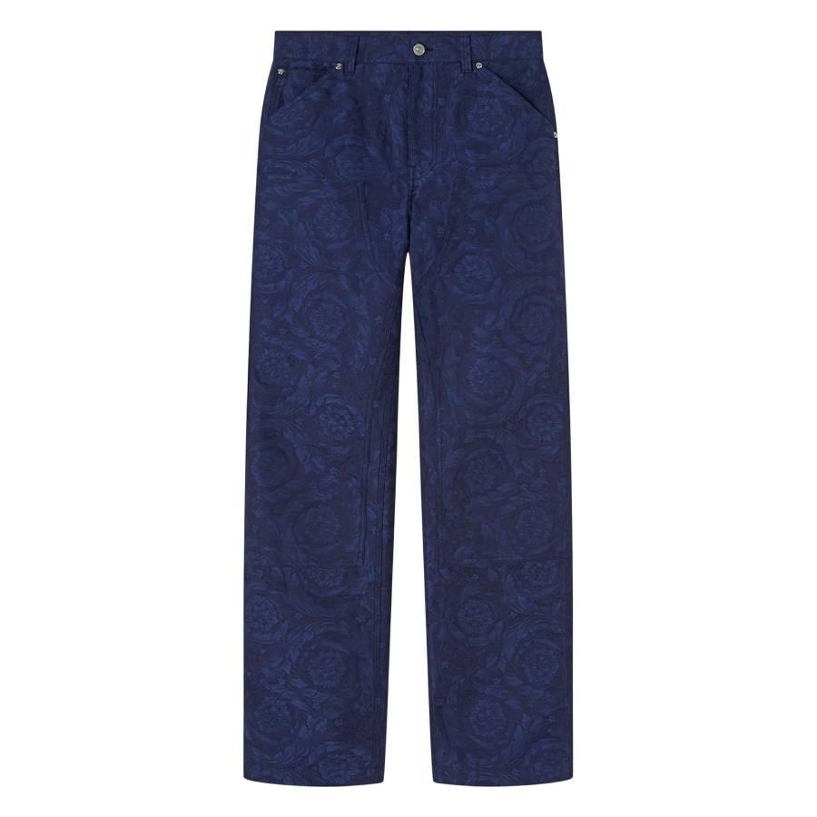 Versace Barocco Cotton-Canvas Carpenter Pants by VERSACE