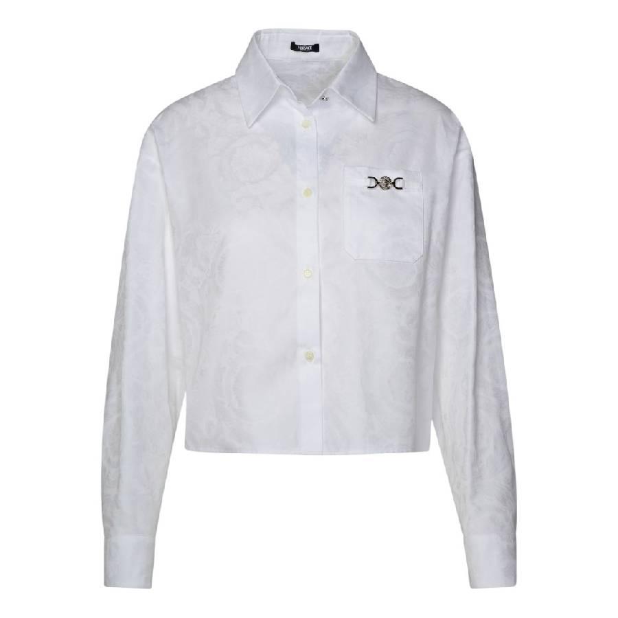 Versace Barocco Jacquard Cropped Shirt by VERSACE
