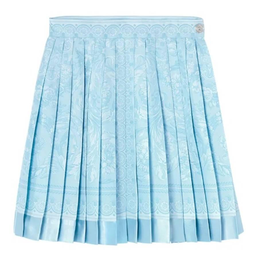 Versace Barocco Print Silk Mini Skirt by VERSACE