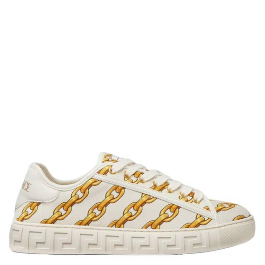 Versace Chain Stripes Greca Sneakers by VERSACE