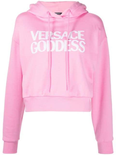 Versace Goddess logo hoodie by VERSACE
