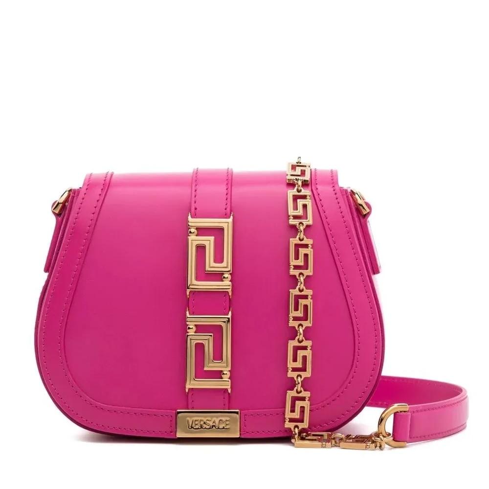 Versace Greca Goddess Small Shoulder Bag - Pink by VERSACE