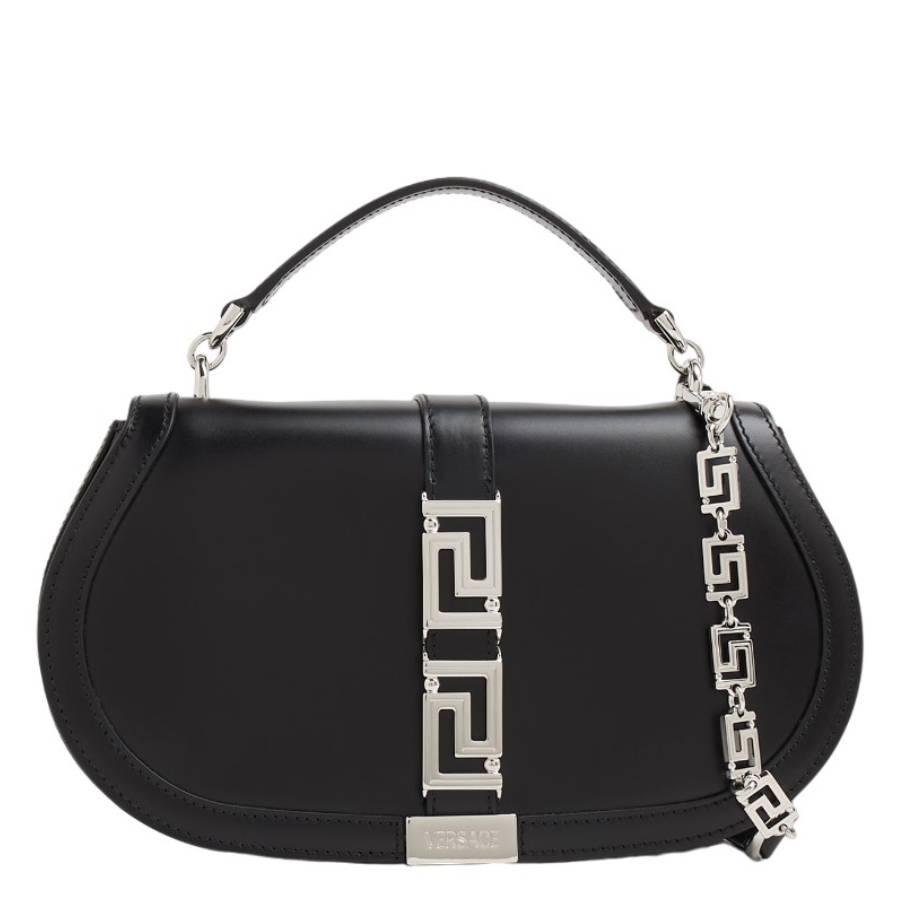 Versace Greca Goddess Smooth Leather Shoulder Bag by VERSACE