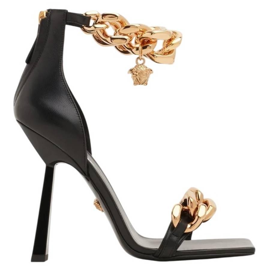Versace La Medusa Aevitas Chain Sandals by VERSACE