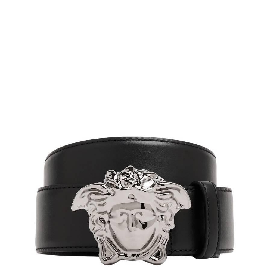 Versace La Medusa Buckle Leather Belt by VERSACE