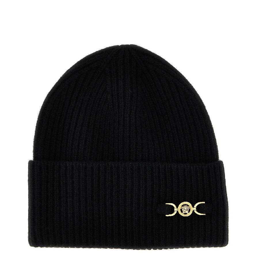 Versace Medusa 95 Medallion Knit Beanie by VERSACE
