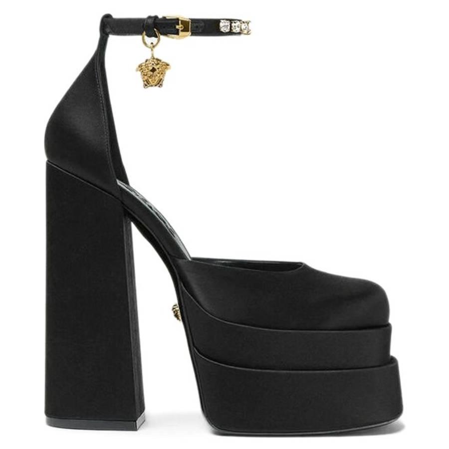 Versace Medusa Aevitas Satin Platform Pumps by VERSACE