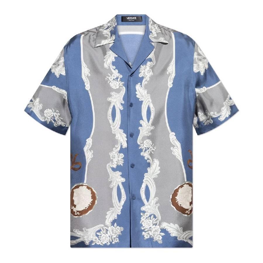 Versace Medusa Cameo Print Silk Shirt by VERSACE