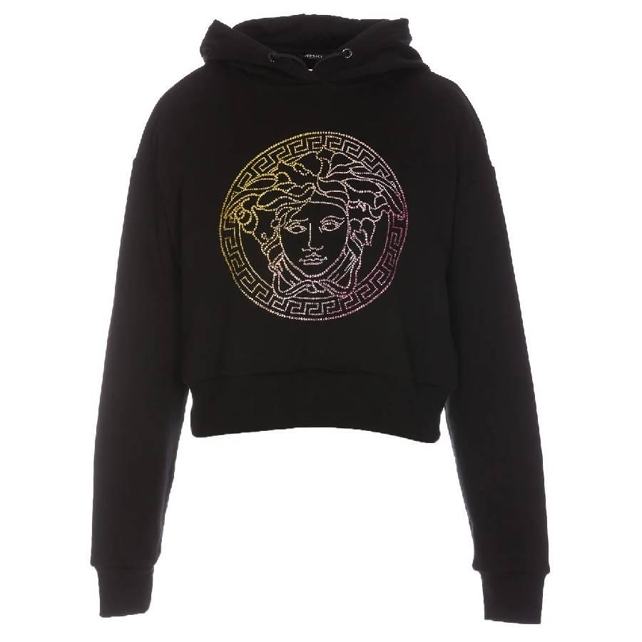 Versace Medusa Crystal Embellished Hoodie by VERSACE