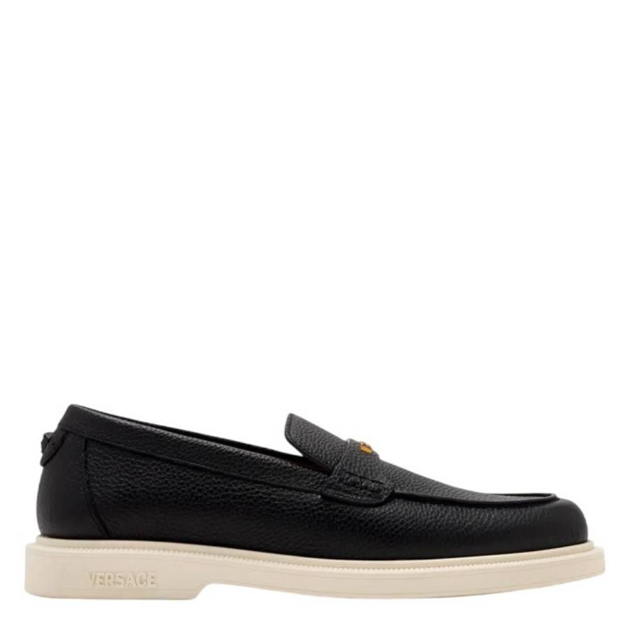 Versace Mens Black Giuliano Loafers by VERSACE