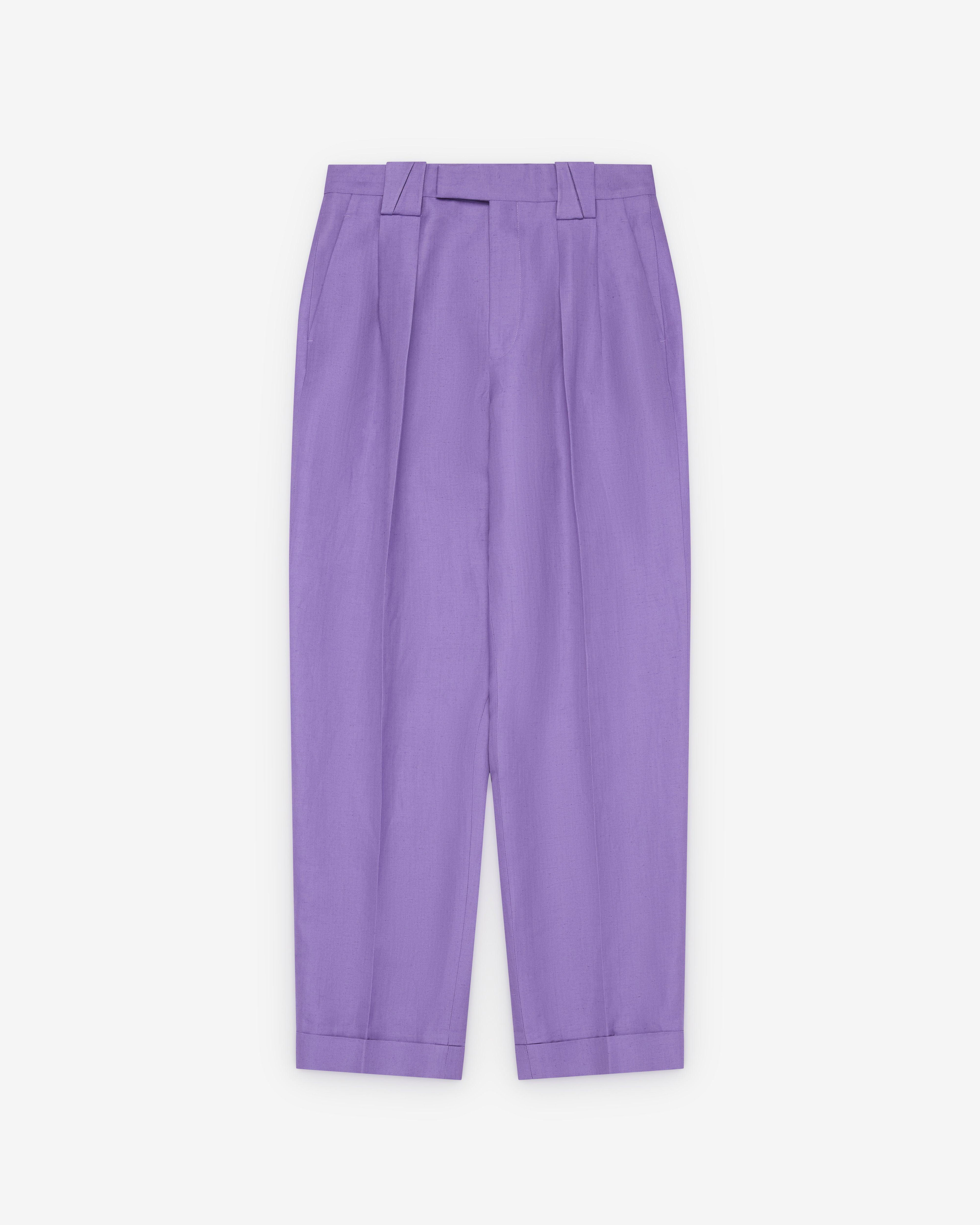 Versace - Men's Hemp Formal Trousers - (Violet) by VERSACE