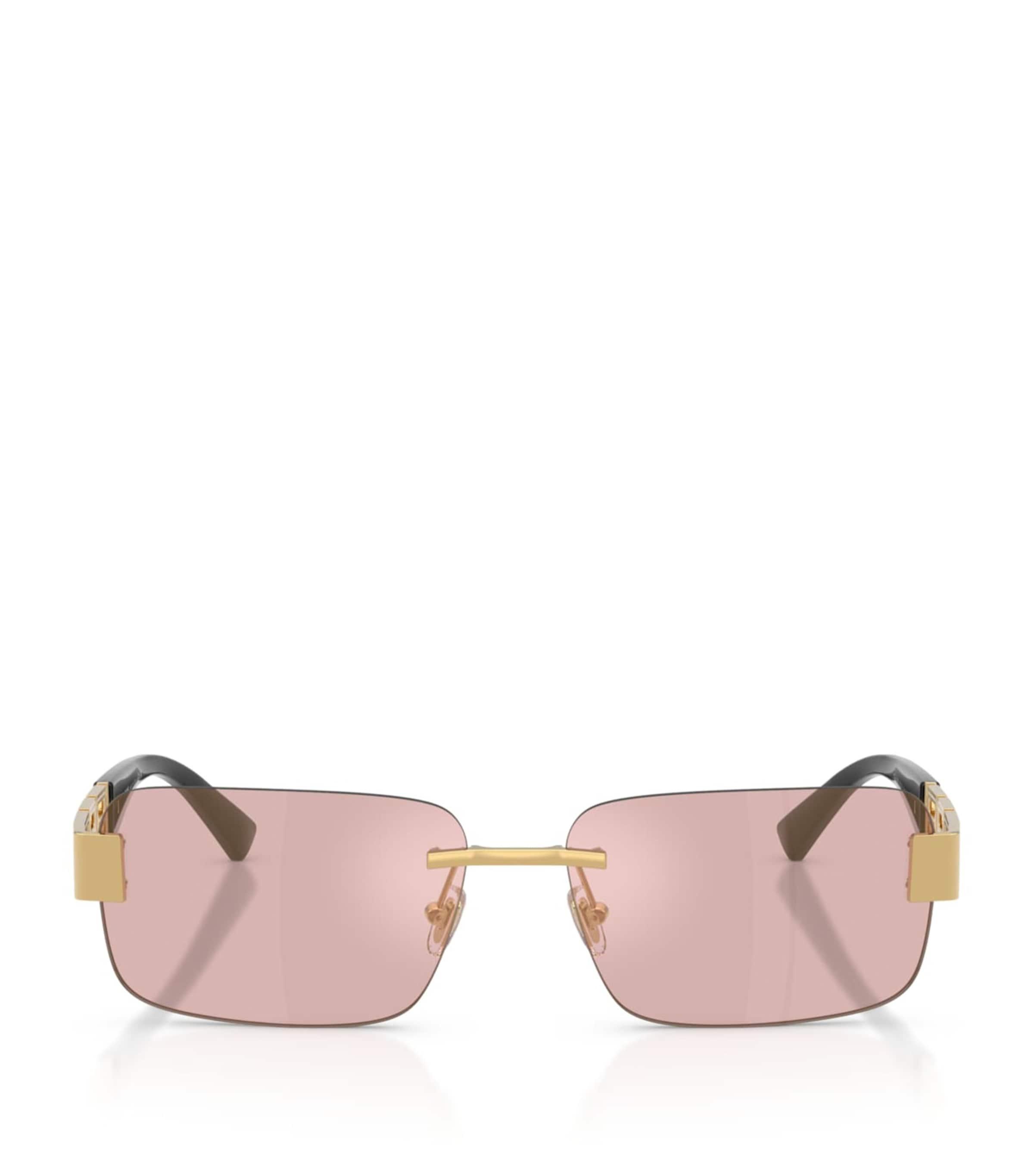 Versace Metal Rectangular Sunglasses by VERSACE