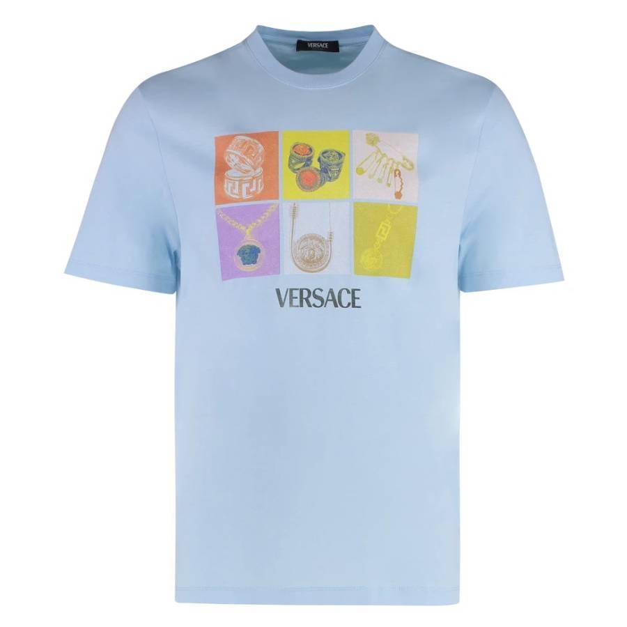 Versace Pop Jewels Cotton T-Shirt by VERSACE