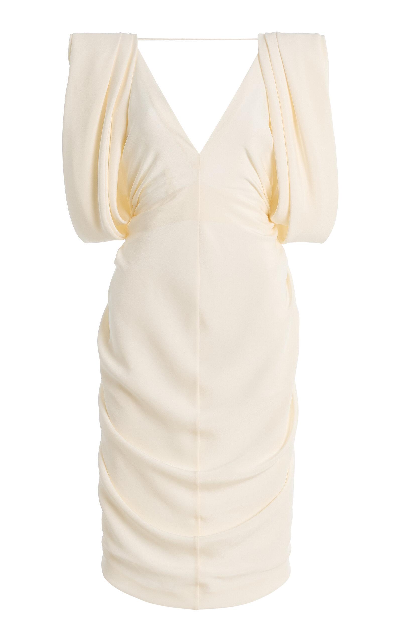 Versace Ruffled Silk Midi Dress - Moda Operandi by VERSACE
