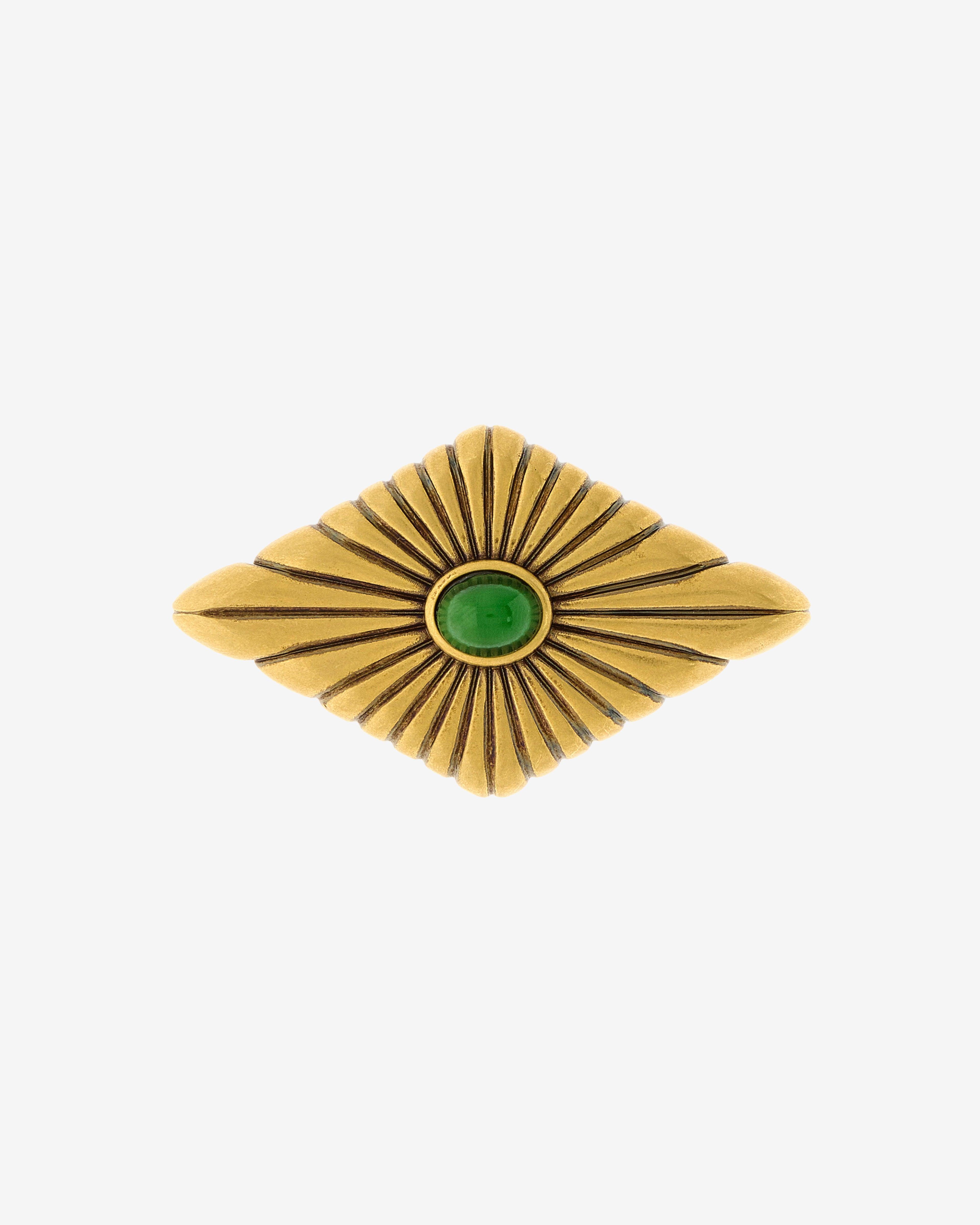 Versace - Women's Circe Brooch - (Gold/Green) by VERSACE