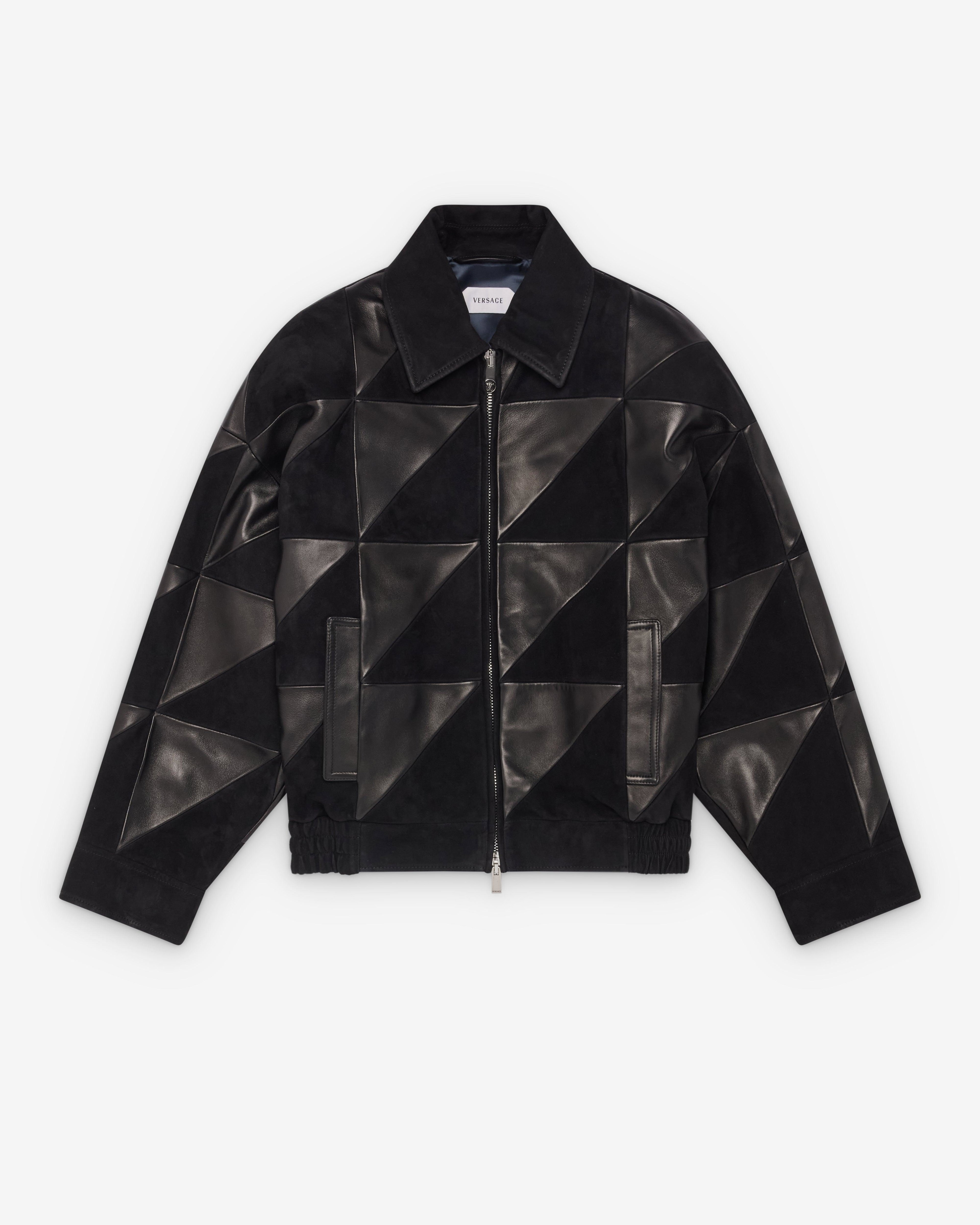 Versace  - Women's Leather Blouson - (Black) by VERSACE