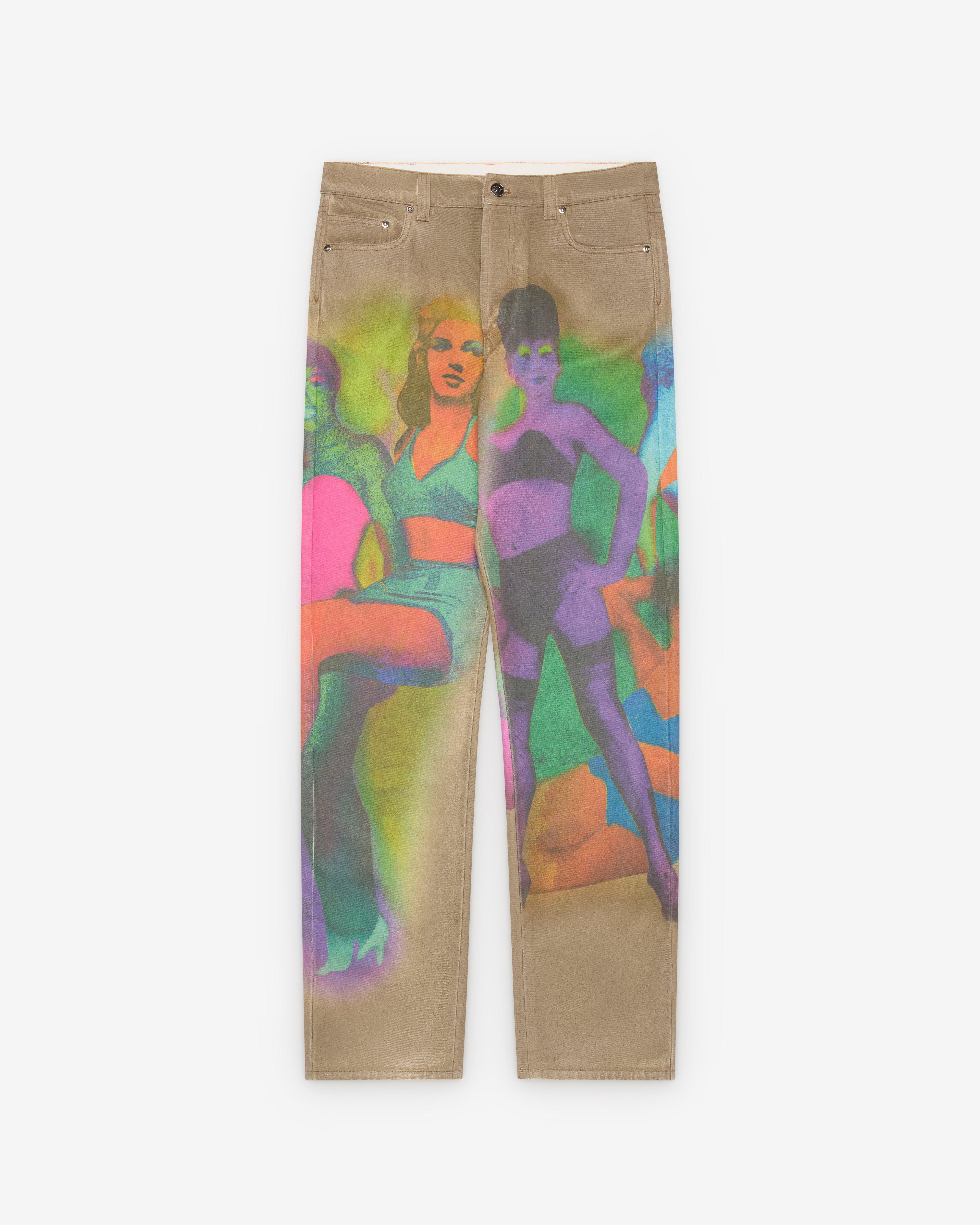 Versace  - Women's Printed Straight Jeans - (Multi) by VERSACE
