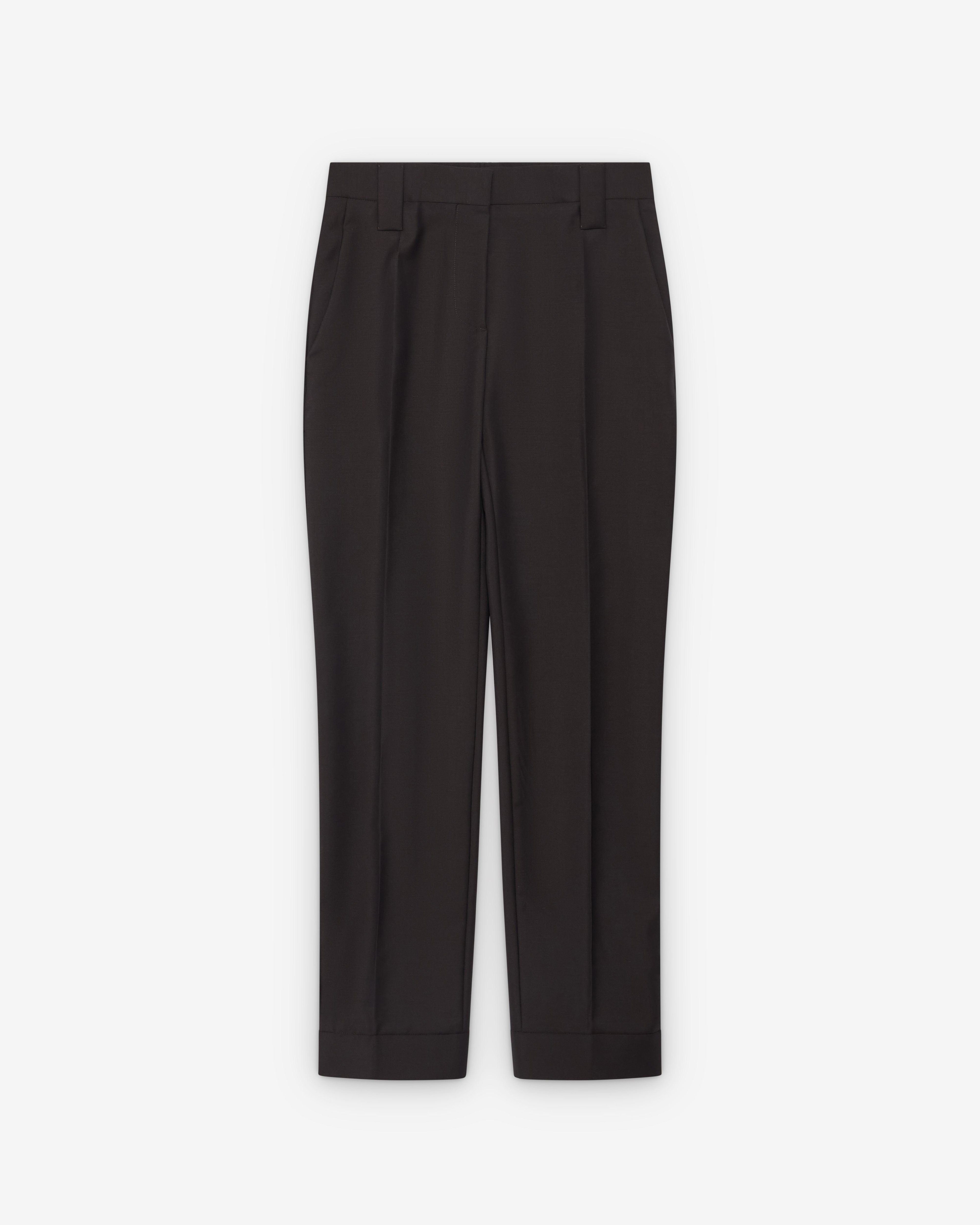 Versace  - Women's Wool-Mohair Formal Trousers - (Dark Chocoalte) by VERSACE